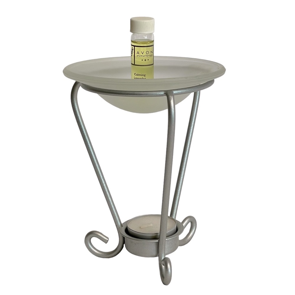AVON Fragrance Diffuser with Lavender Scented Oil and Unscented Tealight